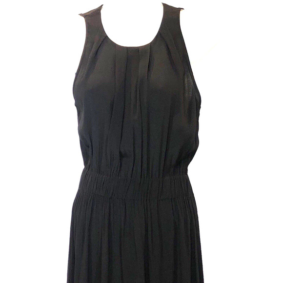 Kate Spade New York Black Pleated Midi Dress Sz 6 | Bow Back | Classic Cocktail - Picture 3 of 13